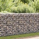 Gabion Wall with Covers Galvanised Steel 50x20x100 cm