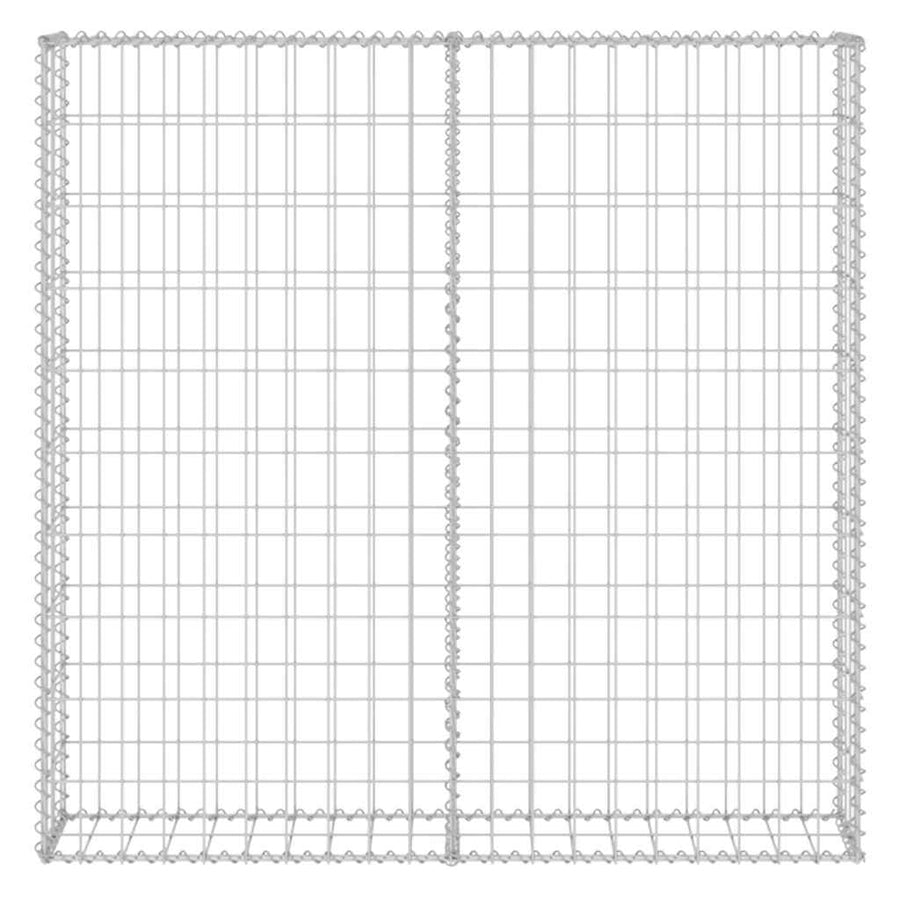 Gabion Wall with Covers Galvanised Steel 80x20x100 cm