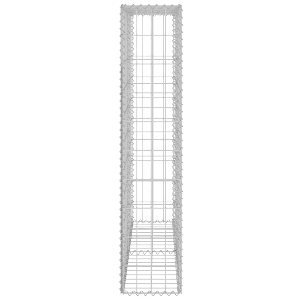 Gabion Wall with Covers Galvanised Steel 80x20x100 cm