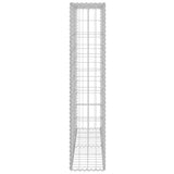 Gabion Wall with Covers Galvanised Steel 80x20x100 cm