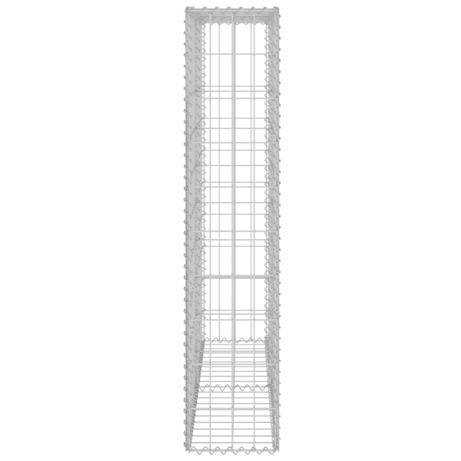 Gabion Wall with Covers Galvanised Steel 80x20x100 cm