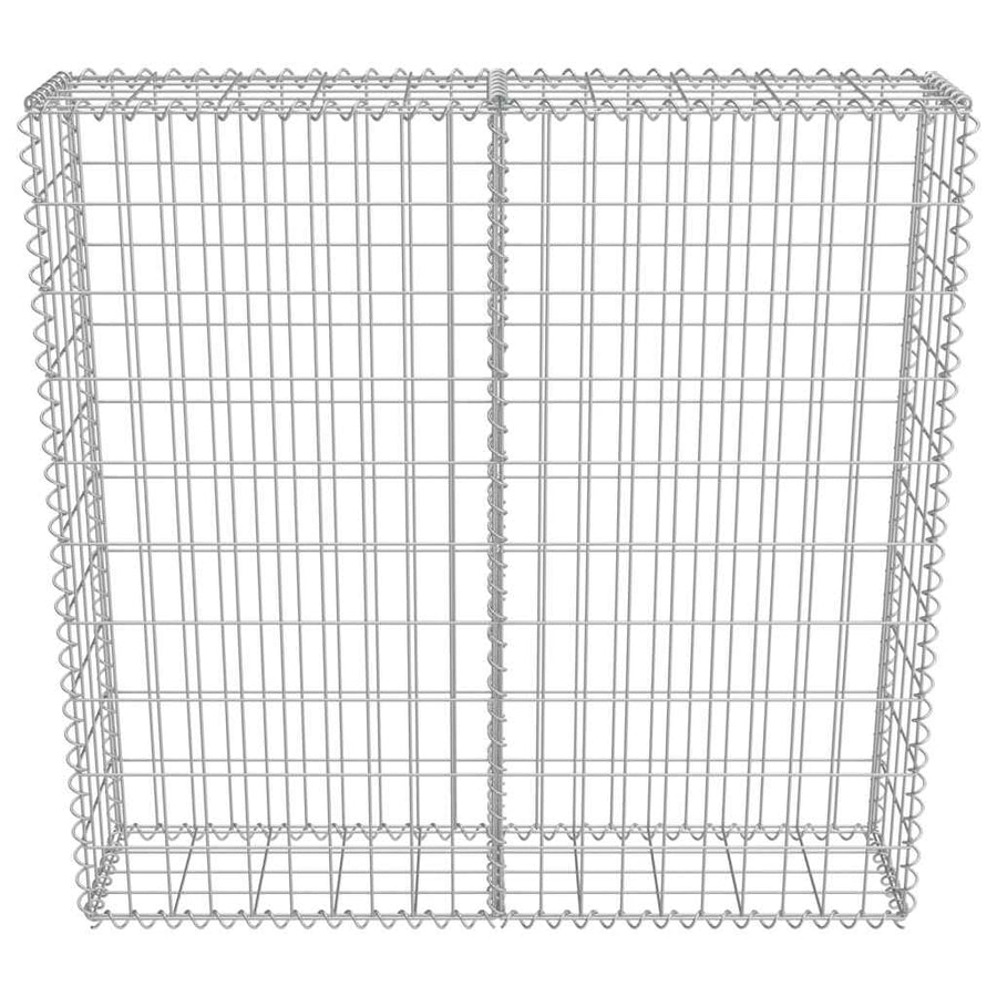 Gabion Wall with Covers Galvanised Steel 100x20x100 cm