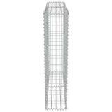 Gabion Wall with Covers Galvanised Steel 100x20x100 cm - Rear View