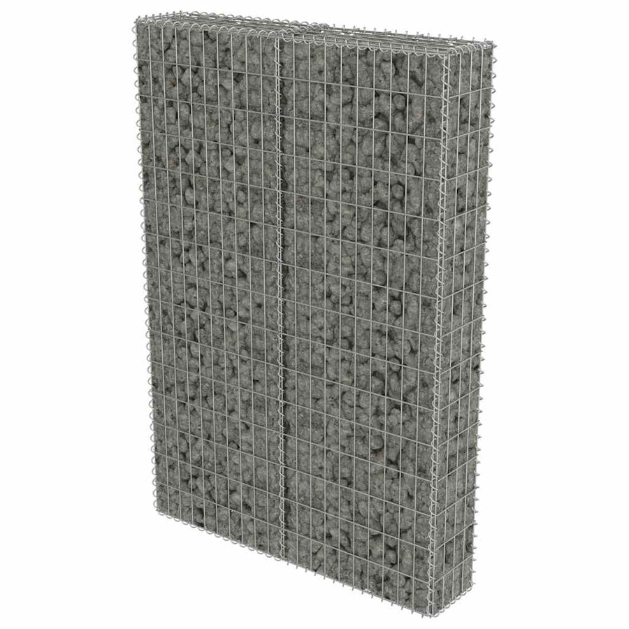 Gabion Wall with Covers Galvanised Steel 100x20x150 cm