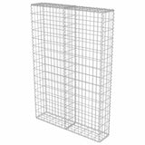 Gabion Wall with Covers Galvanised Steel 100x20x150 cm - Side View