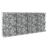 Gabion Wall with Covers Galvanised Steel 200x20x85 cm - Front View