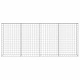 Gabion Wall with Covers Galvanised Steel 200x20x85 cm - 45-Degree Angle