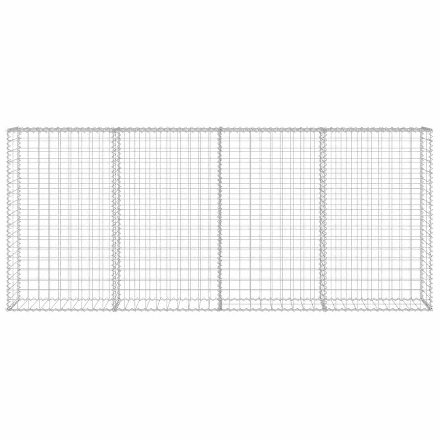 Gabion Wall with Covers Galvanised Steel 200x20x85 cm