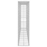 Gabion Wall with Covers Galvanised Steel 200x20x85 cm - Rear View