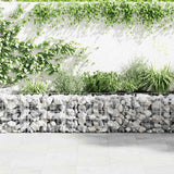 Gabion Wall with Covers Galvanised Steel 600x50x50 cm - Top-Down View