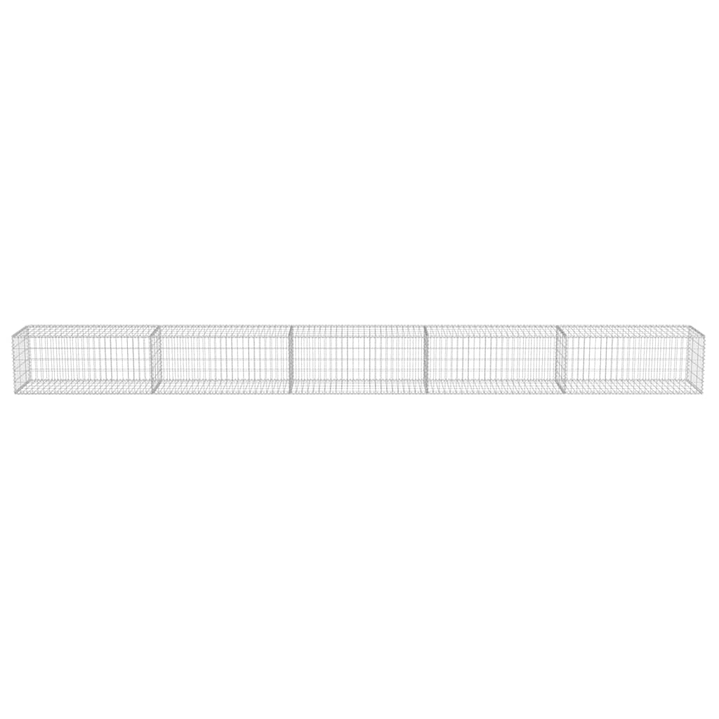 Gabion Wall with Covers Galvanised Steel 600x50x50 cm