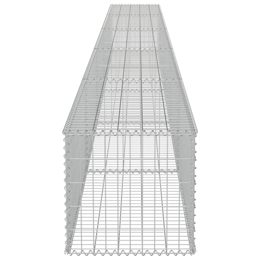 Gabion Wall with Covers Galvanised Steel 600x50x50 cm