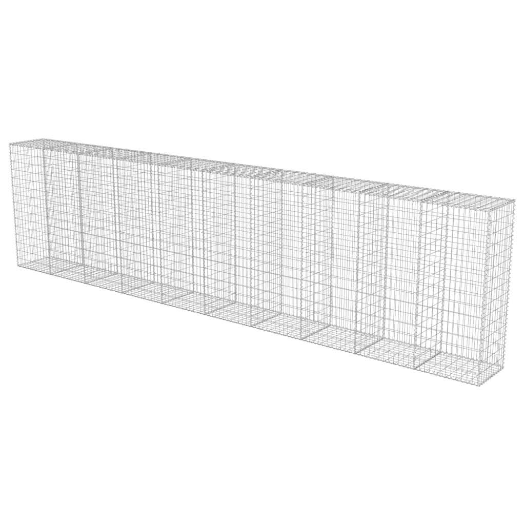 Gabion Wall with Covers Galvanised Steel 600x50x150 cm