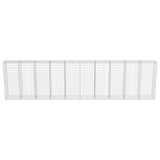 Gabion Wall with Covers Galvanised Steel 600x50x150 cm - 45-Degree Angle