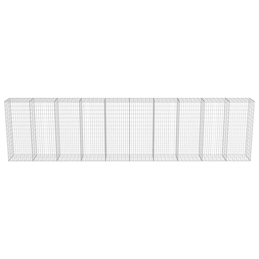 Gabion Wall with Covers Galvanised Steel 600x50x150 cm