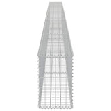 Gabion Wall with Covers Galvanised Steel 600x30x50 cm - Rear View
