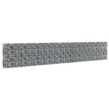 Gabion Wall with Covers Galvanised Steel 600x30x100 cm - Front View