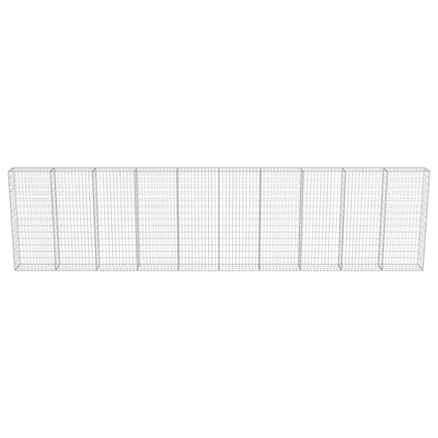 Gabion Wall with Covers Galvanised Steel 600x30x150 cm
