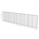 Gabion Wall with Covers Galvanised Steel 600x30x150 cm