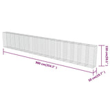Gabion Wall with Covers Galvanised Steel 900x50x150 cm