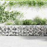 Gabion Wall with Covers Galvanised Steel 300x50x50 cm - Side View