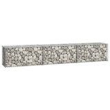 Gabion Wall with Covers Galvanised Steel 300x50x50 cm - Top-Down View