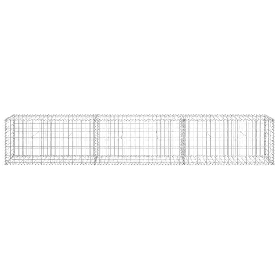Gabion Wall with Covers Galvanised Steel 300x50x50 cm