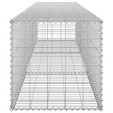 Gabion Wall with Covers Galvanised Steel 300x50x50 cm - Rear View