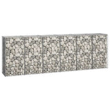 Gabion Wall with Covers Galvanised Steel 300x50x100 cm - Top-Down View