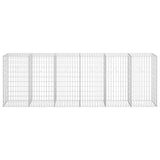 Gabion Wall with Covers Galvanised Steel 300x50x100 cm - 45-Degree Angle