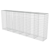 Gabion Wall with Covers Galvanised Steel 300x50x150 cm - Top-Down View