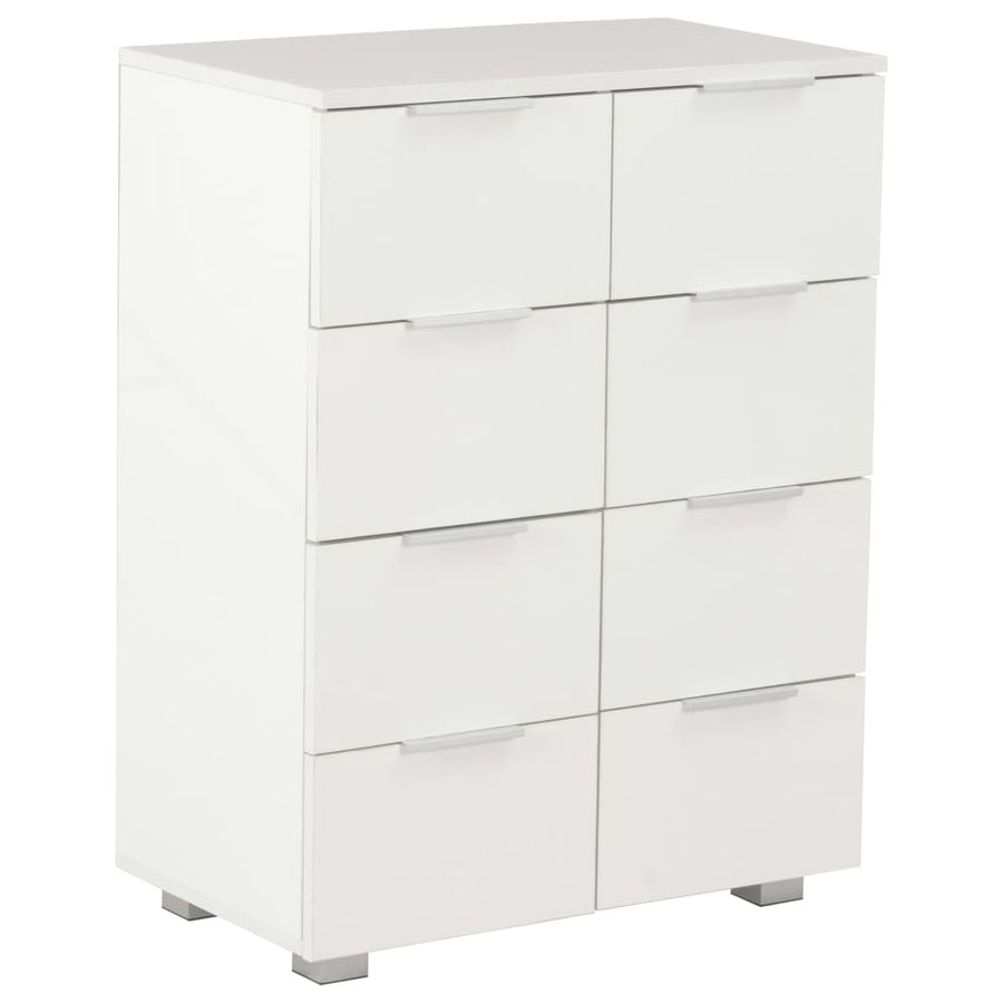 Sideboard High Gloss White 60x35x80 cm Engineered Wood