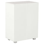 Sideboard High Gloss White 60x35x80 cm Engineered Wood