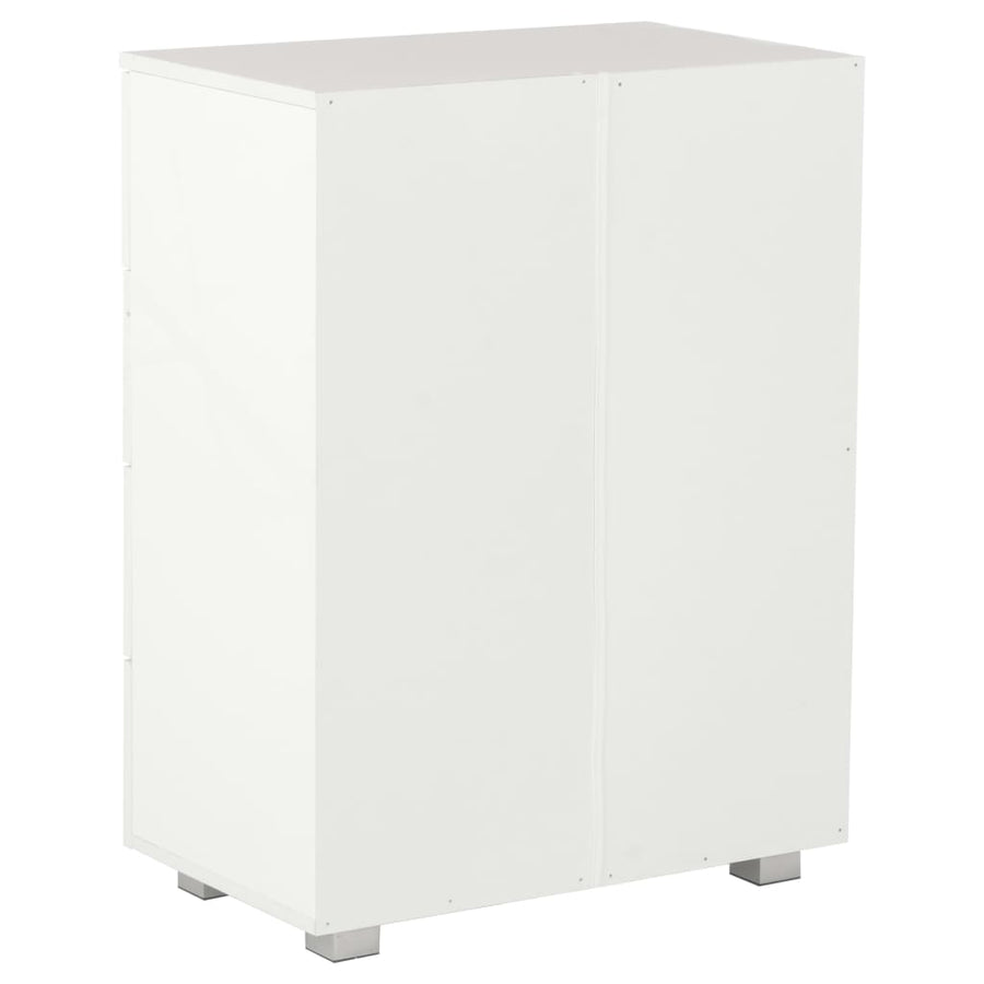Sideboard High Gloss White 60x35x80 cm Engineered Wood