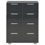 Sideboard High Gloss Black 60x35x80 cm Engineered Wood