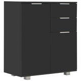 Sideboard High Gloss Black 71x35x80 cm Engineered Wood