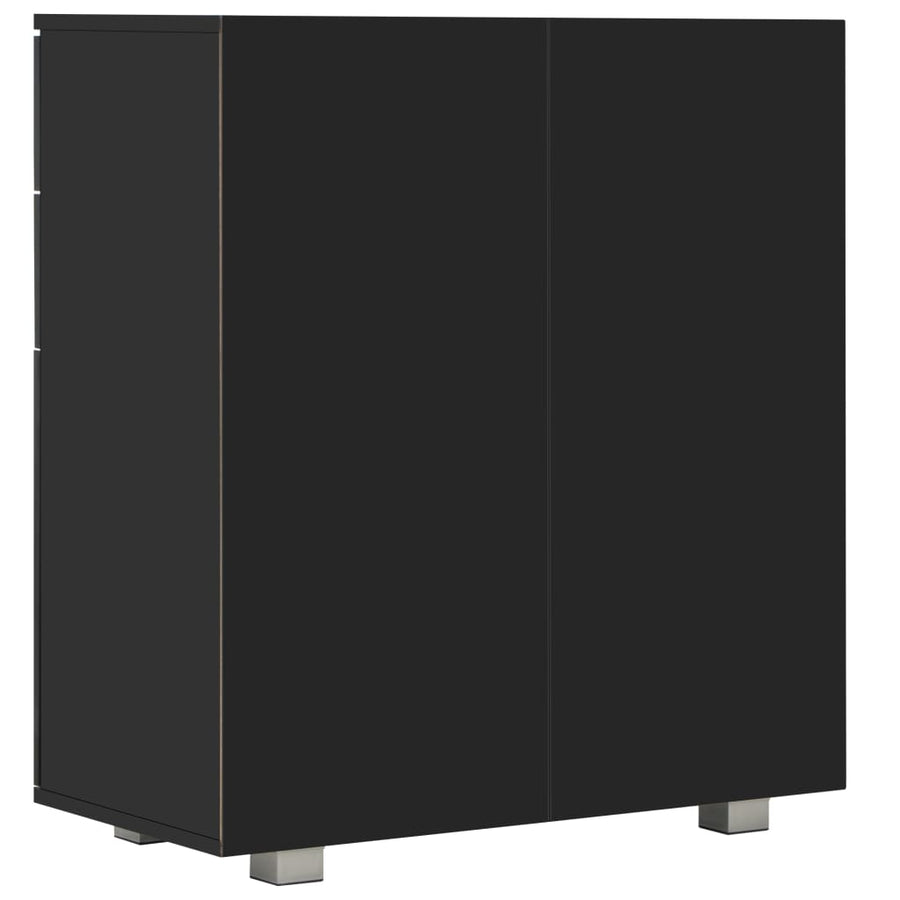 Sideboard High Gloss Black 71x35x80 cm Engineered Wood
