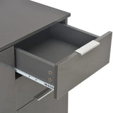 Sideboard High Gloss Grey 71x35x80 cm Engineered Wood - Close-Up Angle