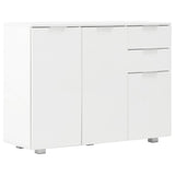 Sideboard High Gloss White 107x35x80.5 cm - Front View