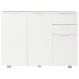 Sideboard High Gloss White 107x35x80.5 cm - Side View