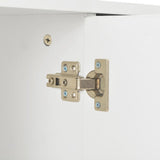 Sideboard High Gloss White 107x35x80.5 cm - Close-Up Angle