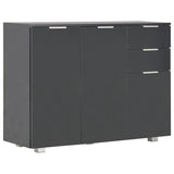 Sideboard High Gloss Black 107x35x80.5 cm