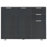 Sideboard High Gloss Black 107x35x80.5 cm - Side View