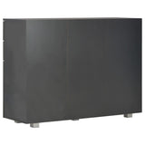 Sideboard High Gloss Black 107x35x80.5 cm - 45-Degree Angle
