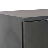 Sideboard High Gloss Black 107x35x80.5 cm - Rear View