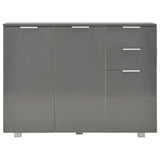 Sideboard High Gloss Grey 107x35x80.5 cm
