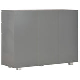Sideboard High Gloss Grey 107x35x80.5 cm - 45-Degree Angle