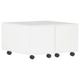Coffee Table High Gloss White 60x60x35 cm Engineered Wood - Front View