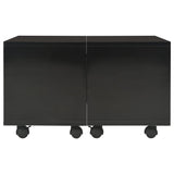 Coffee Table High Gloss Black 60x60x35 cm Engineered Wood - Side View
