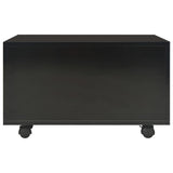 Coffee Table High Gloss Black 60x60x35 cm Engineered Wood - Top-Down View